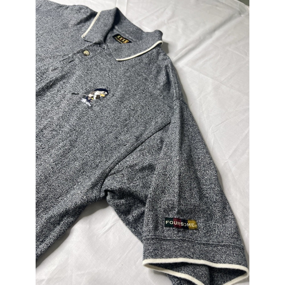 Foursome Mens Polo Shirt Grumpy Golf Seven Dwarves Short Sleeve Large L Golfing - Picture 6 of 12